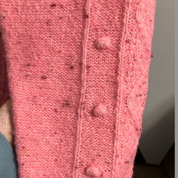 Old Navy Pink Speckled Cable-Knit Popcorn Sweater Women's Size L TALL - Picture 4 of 9